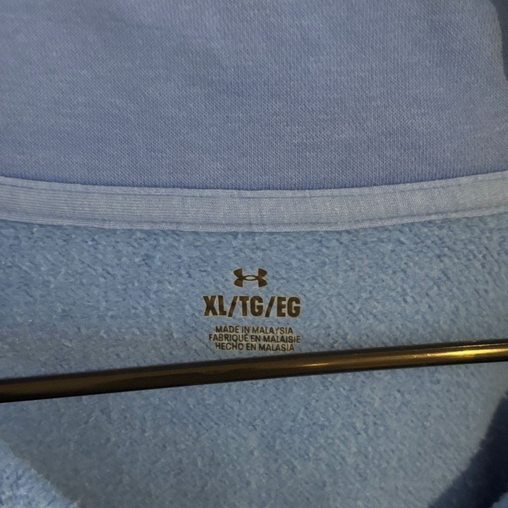 Under Armour Women's Cowl Neck Crop Blue Sweater - Picture 2 of 4